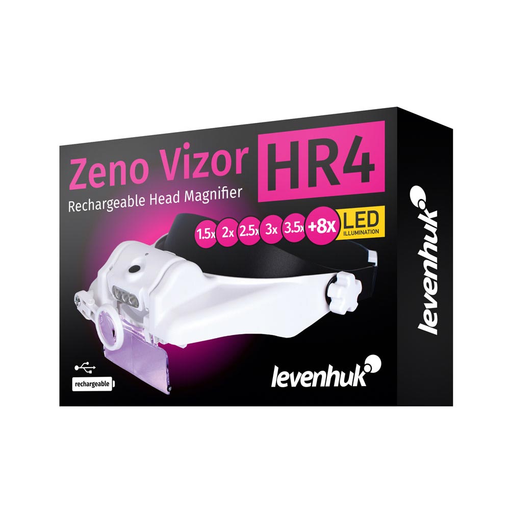 Лупа налобная с аккумулятором Levenhuk Zeno Vizor HR4